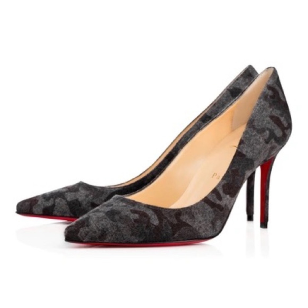✨Christian Louboutin✨ | Decollete 554 | Camouflage Fusain Flannel | 85mm| 39.5